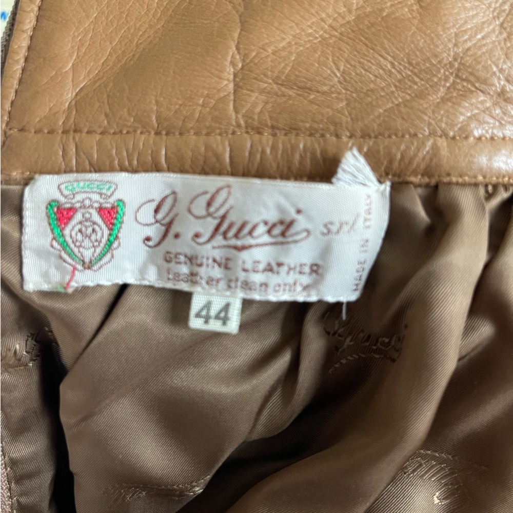 Vintage Gucci 100% leather fringe skirt - Picture 8 of 14